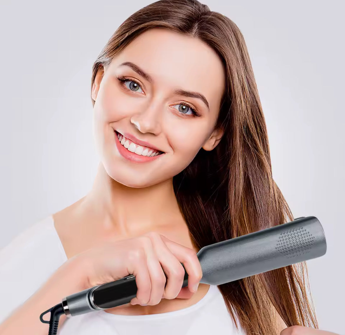 Lisseur à cheveux réglable avec affichage LED